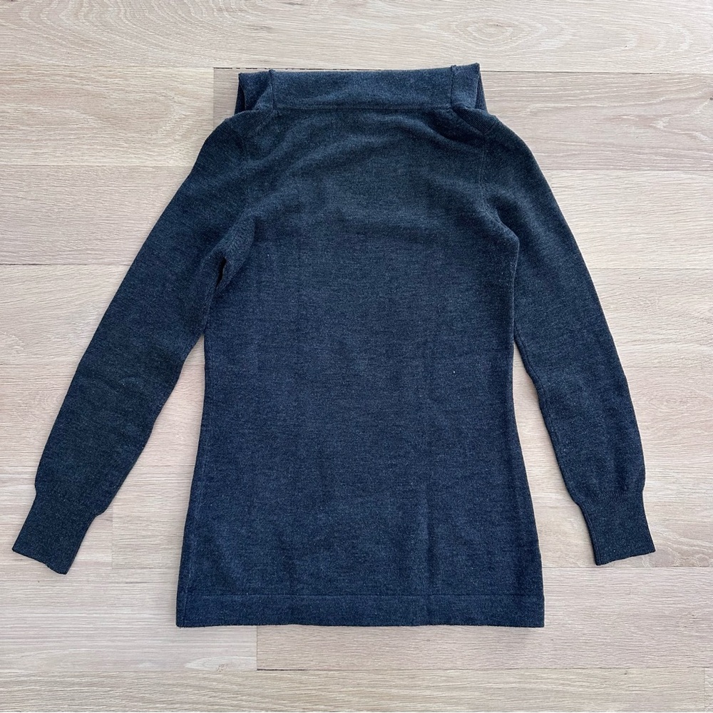 FRENCH CONNECTION - CHARCOAL KNIT TUNIC - SIZE SMALL - Picture 2 of 7